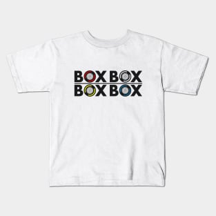 Box Box Box Box F1 Tyre Compound Design Kids T-Shirt